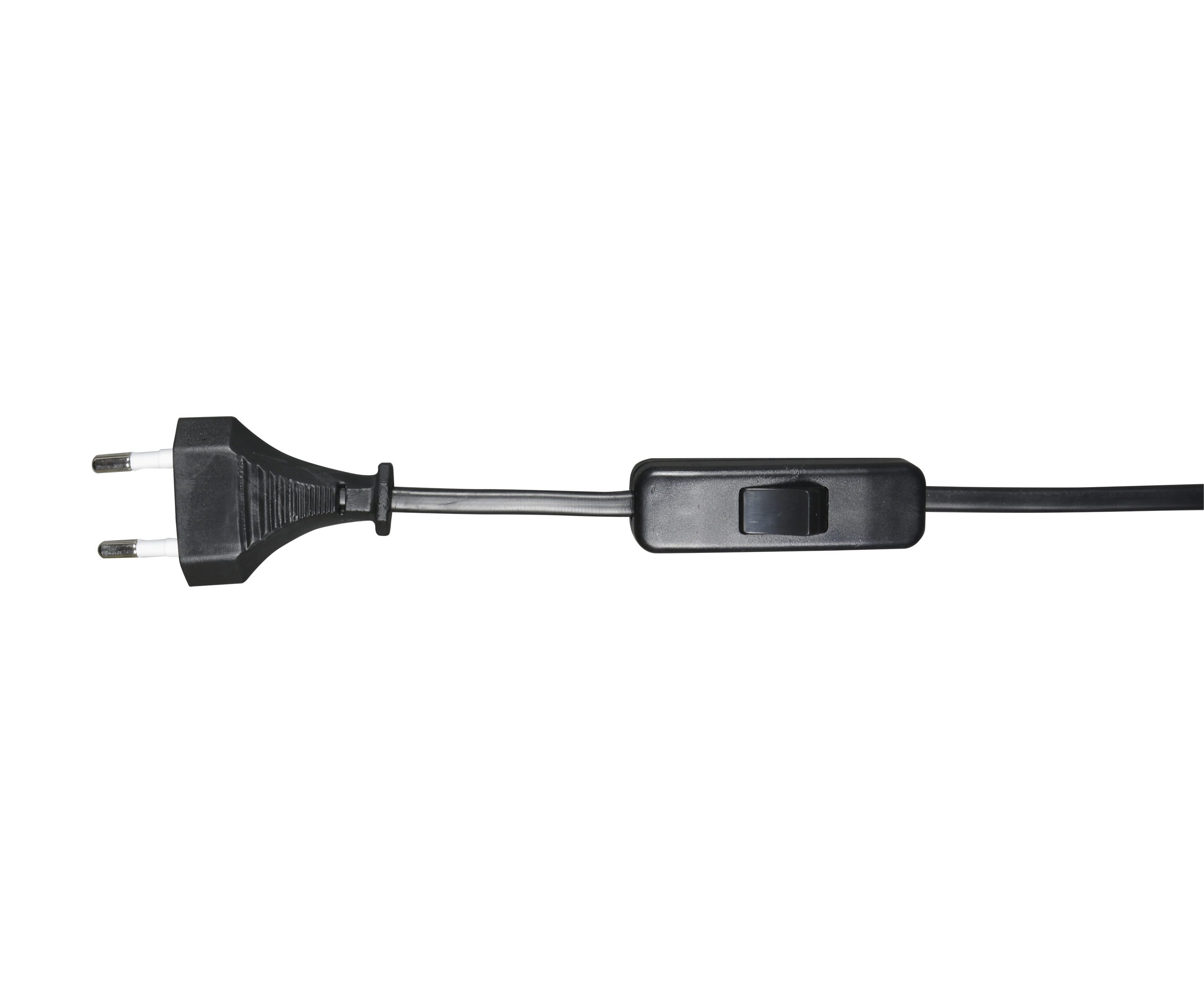 Шнур с переключ  черный (2м)(10шт в упаковке) 230V AC 50Hz (max 2A)