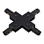 135013 PORT NT18 073 черный Соединитель с токопроводом X-образный для однофазного трехжильного шинопровода