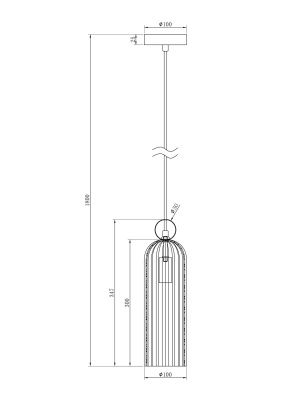 Подвесной светильник Maytoni MOD302PL-01GR