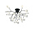 Светильник Ветта черный (прозрачные плафоны) d70 h55 G4 27*2W (Led лампы в комплекте, 4000K)