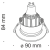 Встраиваемый светильник Technical DL041-01RG